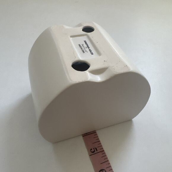 Jonathan Adler Partylite White Pottery APPLE Candle‎ Holder with Lid Home Decor - Picture 7 of 10